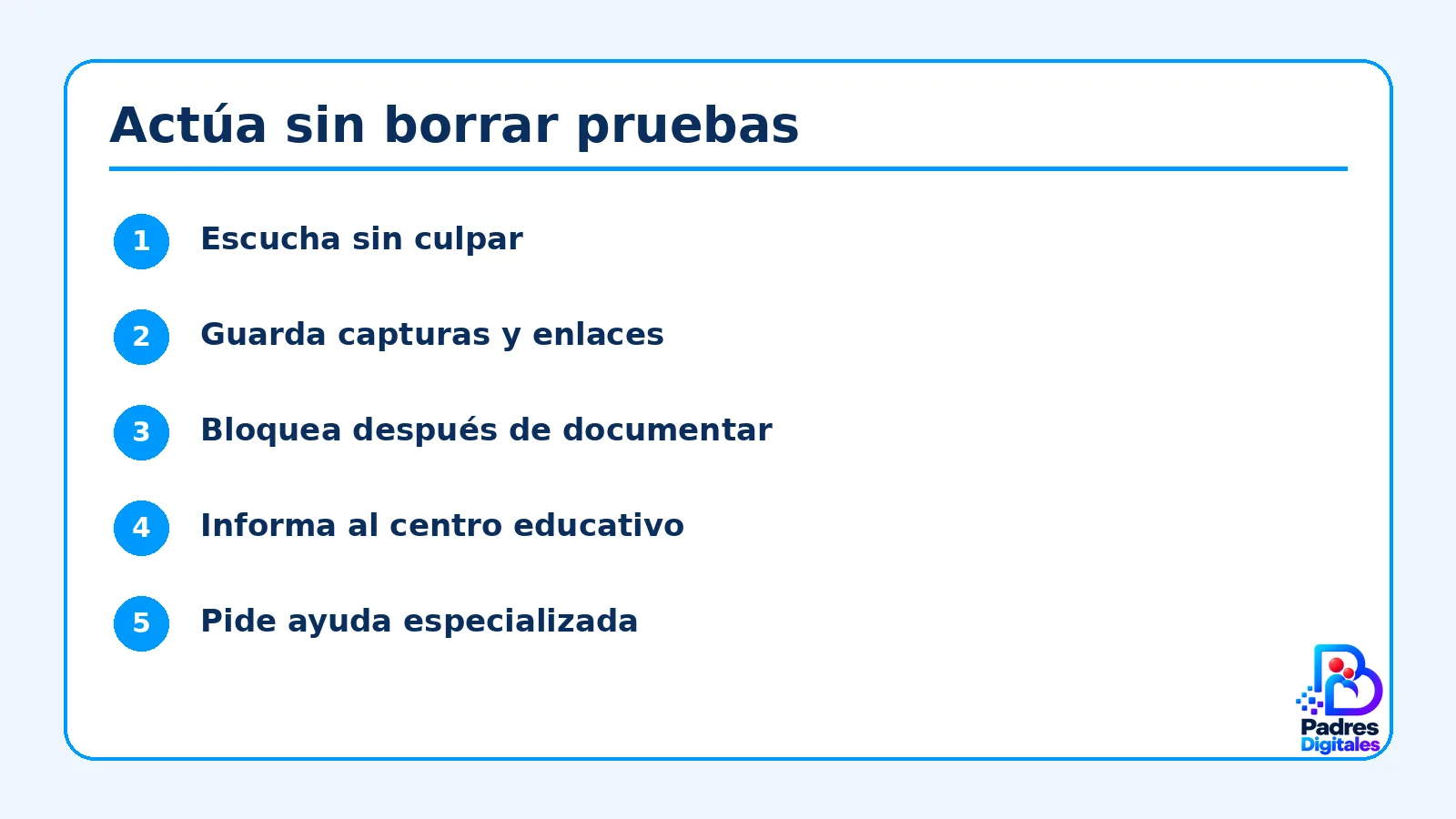 ciberacoso guardar pruebas ayuda
