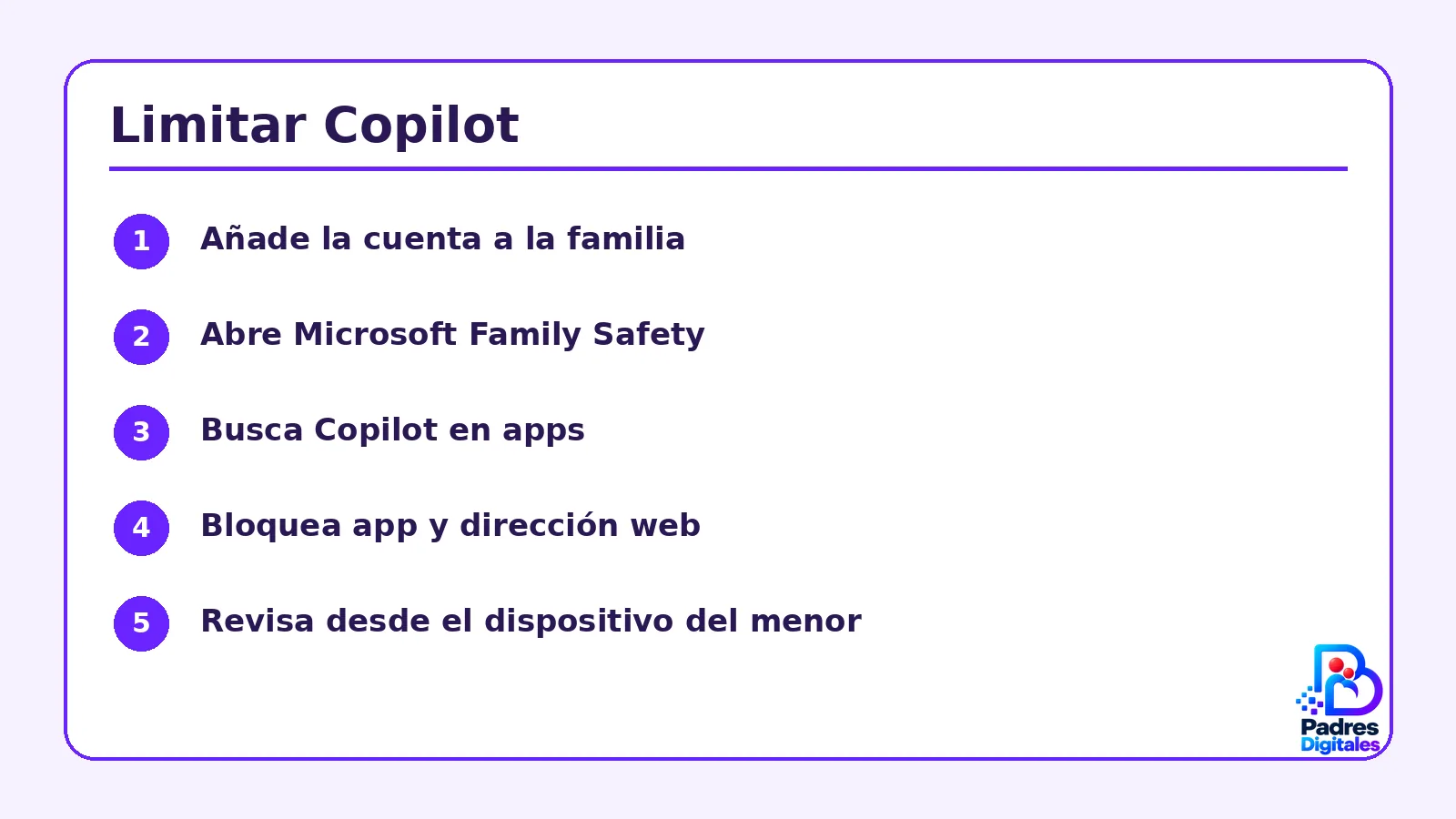 copilot family safety menores