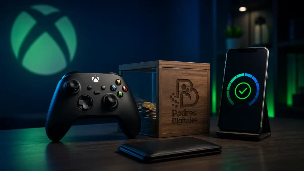 Mando de Xbox, hucha familiar y móvil con un límite de gasto aprobado