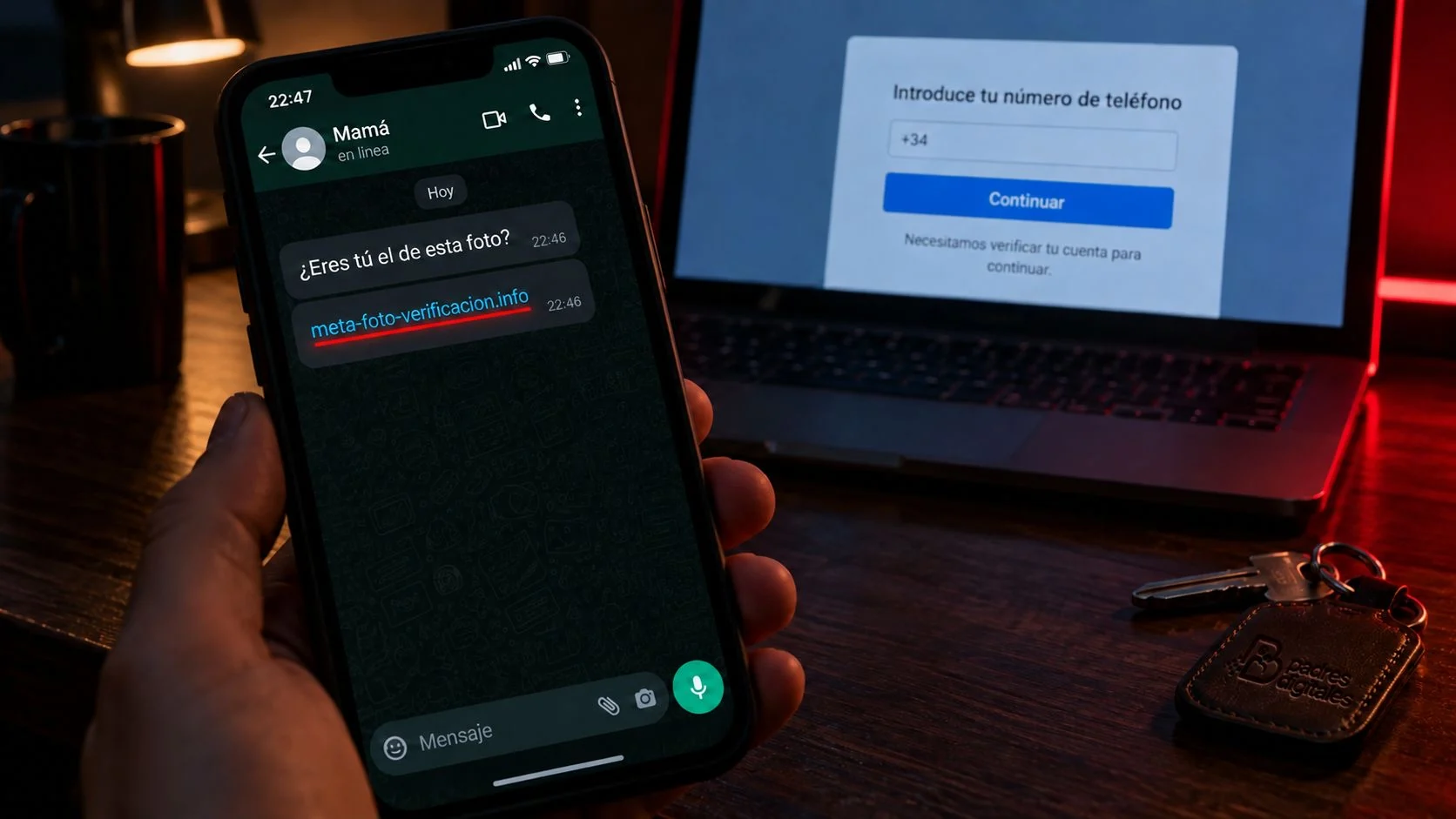 Pantalla de revisión de dispositivos vinculados de WhatsApp