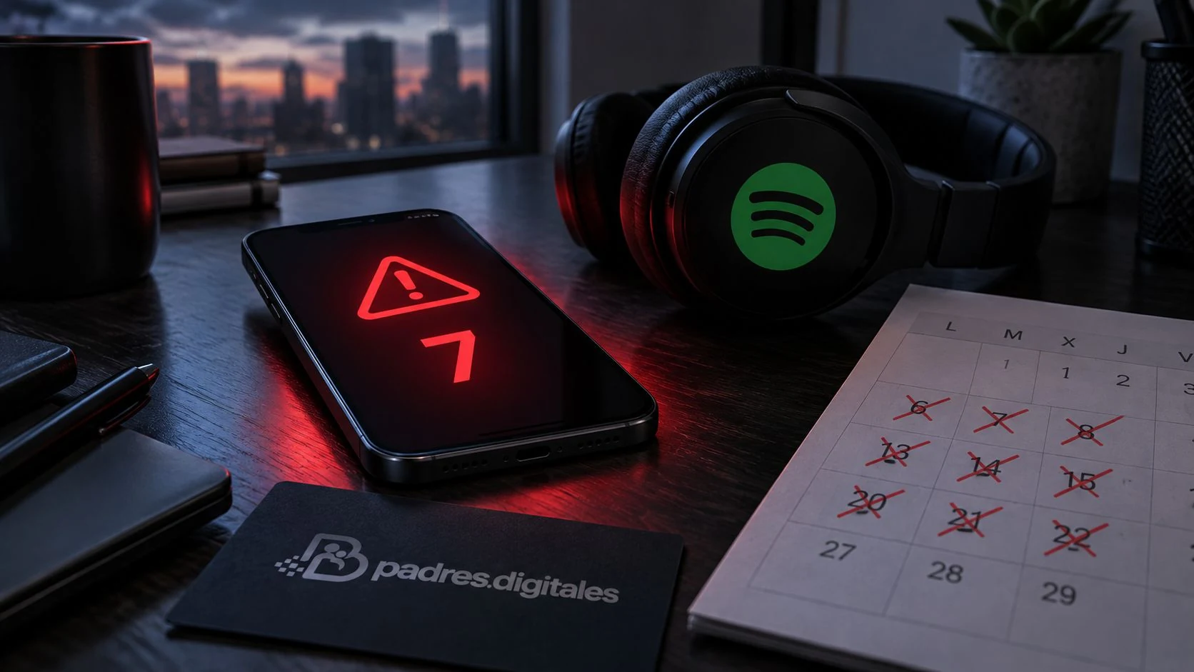 Calendario y cuenta familiar de Spotify durante el periodo de verificación