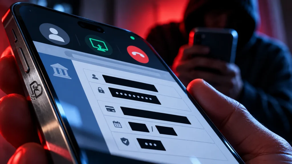 Protección de Android contra estafas durante una pantalla compartida.