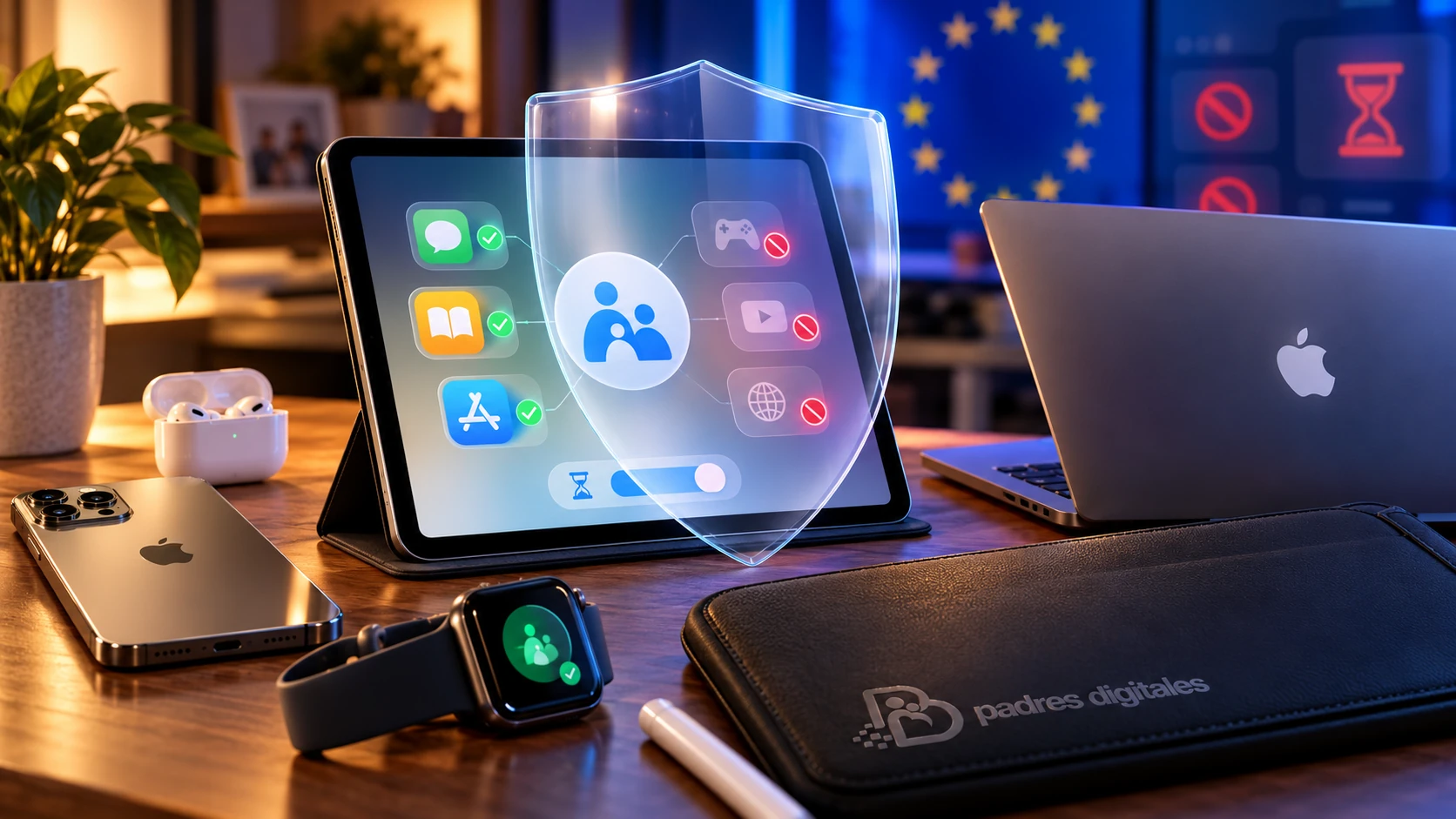 Dispositivos Apple y controles de seguridad en una comparación entre Europa y otros mercados.