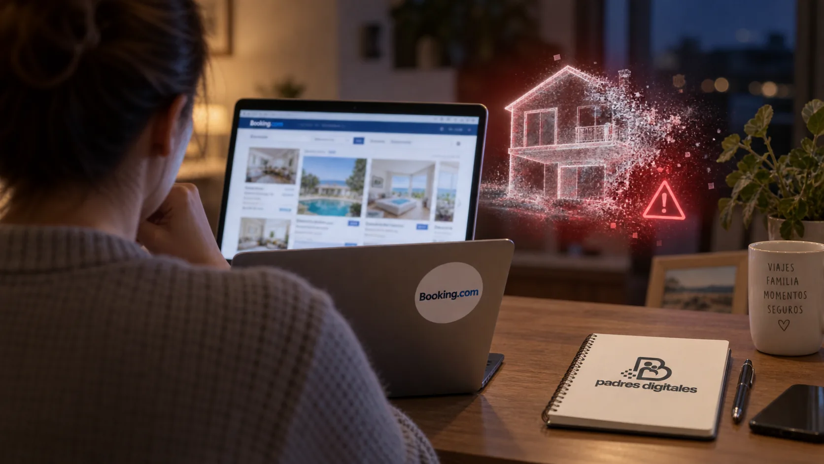 Holograma de una casa que se deshace: el alojamiento que no existe